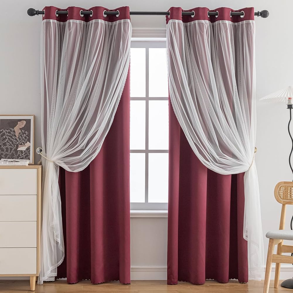 カーテン ann Amazon｜Anytime Home 遮光カーテン シアーレイヤー 無地